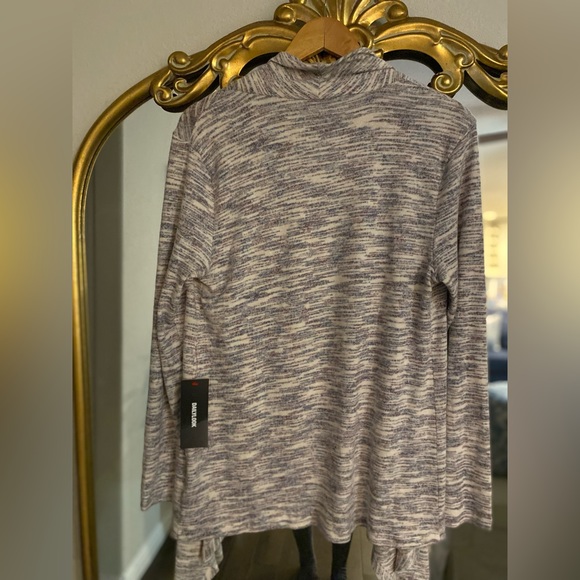 BOBEAU Draping Waterfall Brushed Heathered Cardigan NWT - Picture 4 of 5